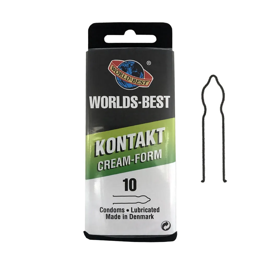 Worlds Best Kontakt Creme Form KondomPakke med 10 stk