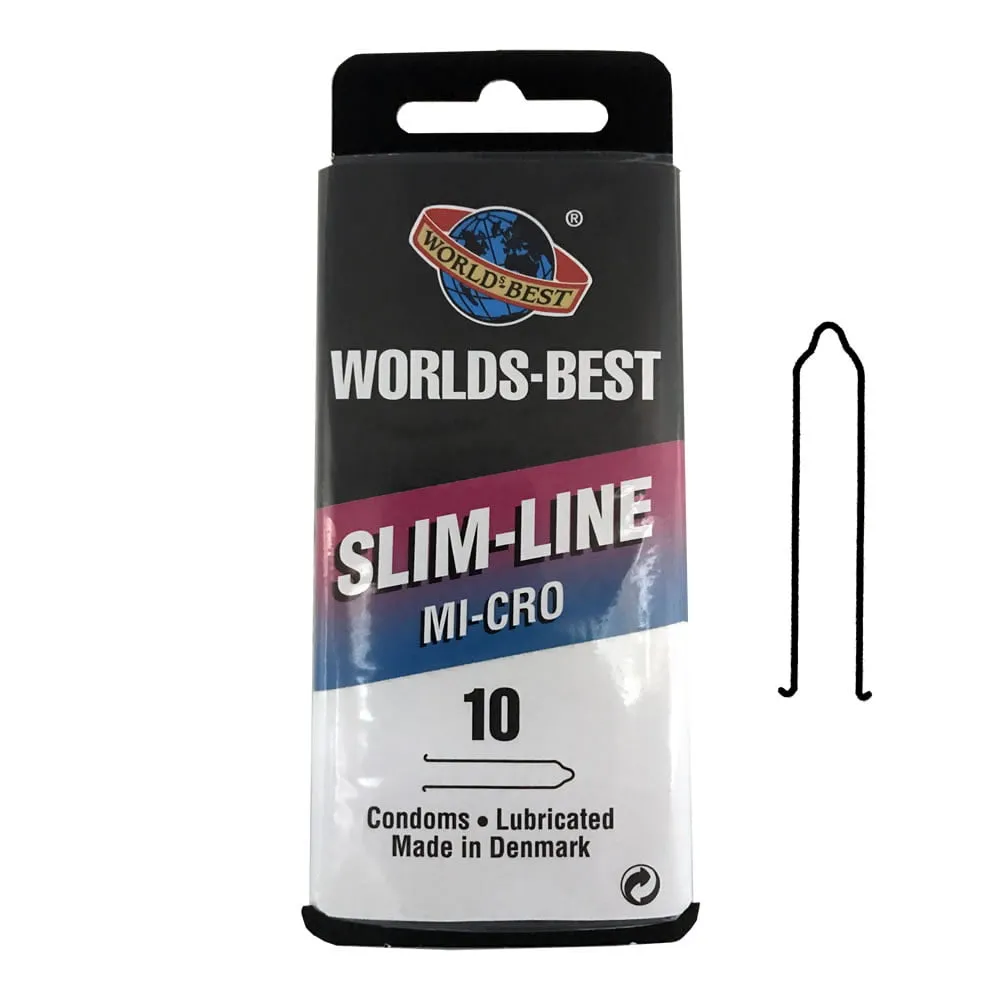 Worlds Best Slim Line Micro KondomPakke med 10 stk