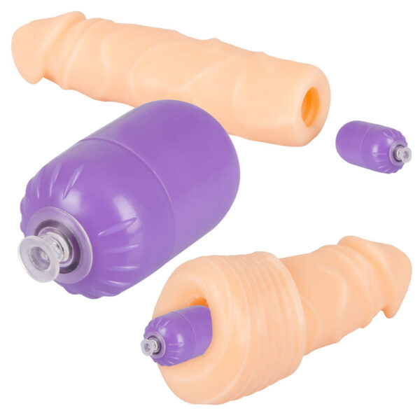 Nature Skin Penis Sleeve med Bullet Vibrator - Image 4