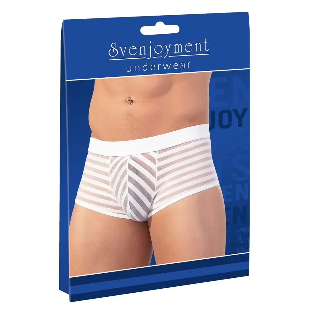 Tight med skinnende hvide striber2XL