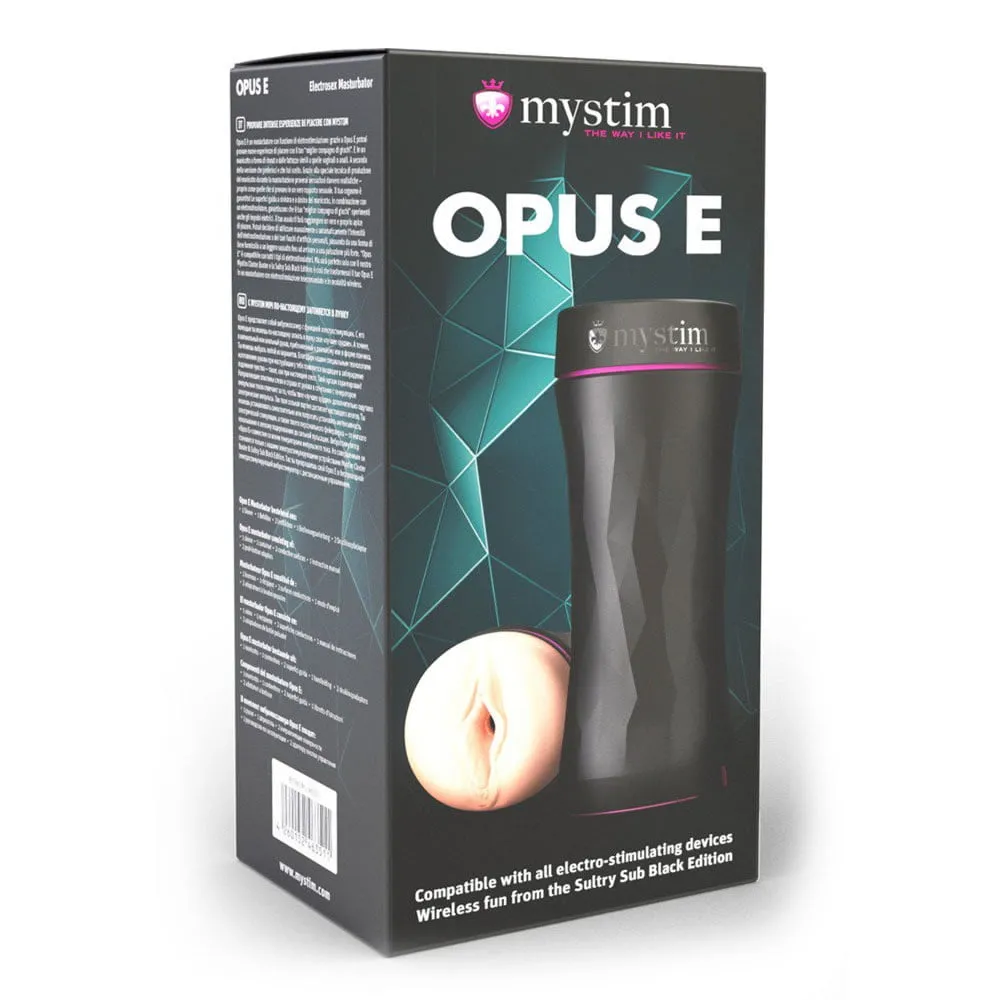 Mystim Opus E Vagina Masturbator til Elektrosex & PirrestrømSort / Hud