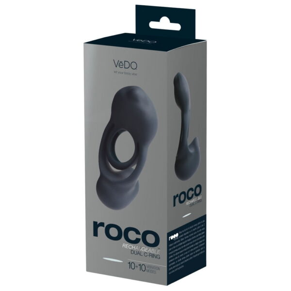 VeDO Roco Penisring med Perineum & Klitoris StimulatorSort