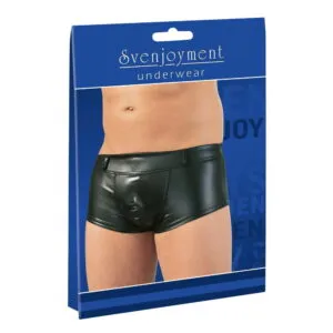 Herre master pants i sort wetlook