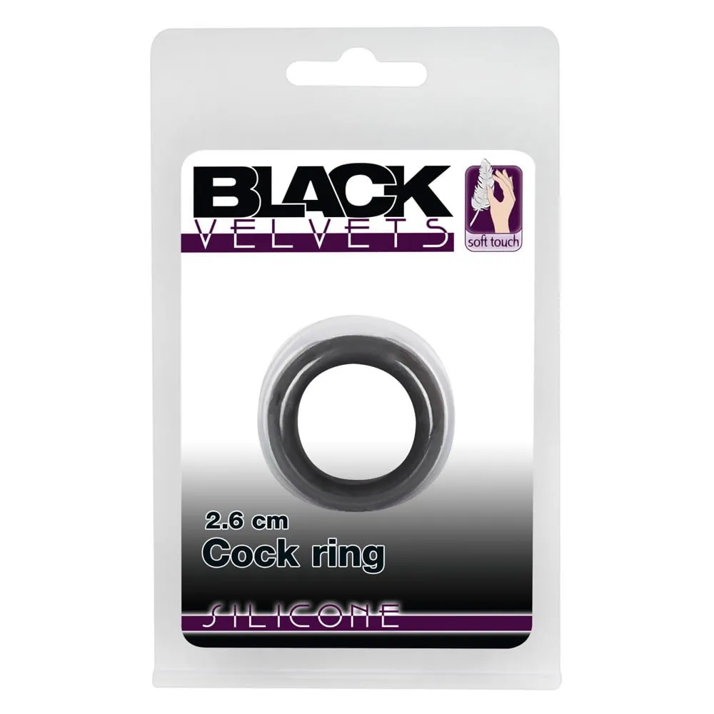 Black Velvet Silikone Penisring i Sort26 mm