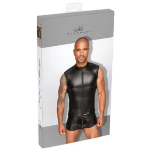 Noir Wetlook Herre Shirt med Lak