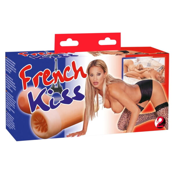 Masturbator French Kiss med Pumpe & VibratorHudfarve