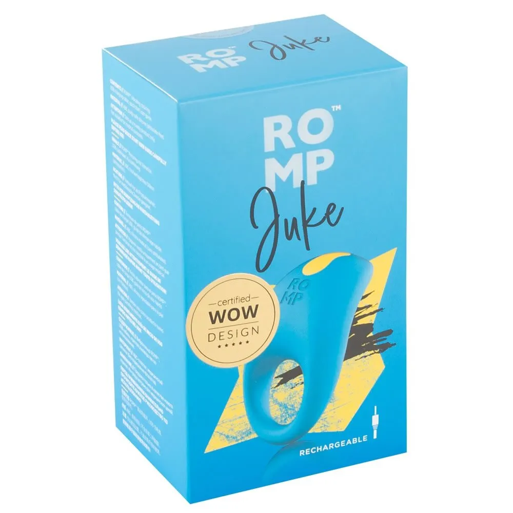 ROMP Juke Penisring med Vibrator og Klitoris StimulatorBlå / Gul