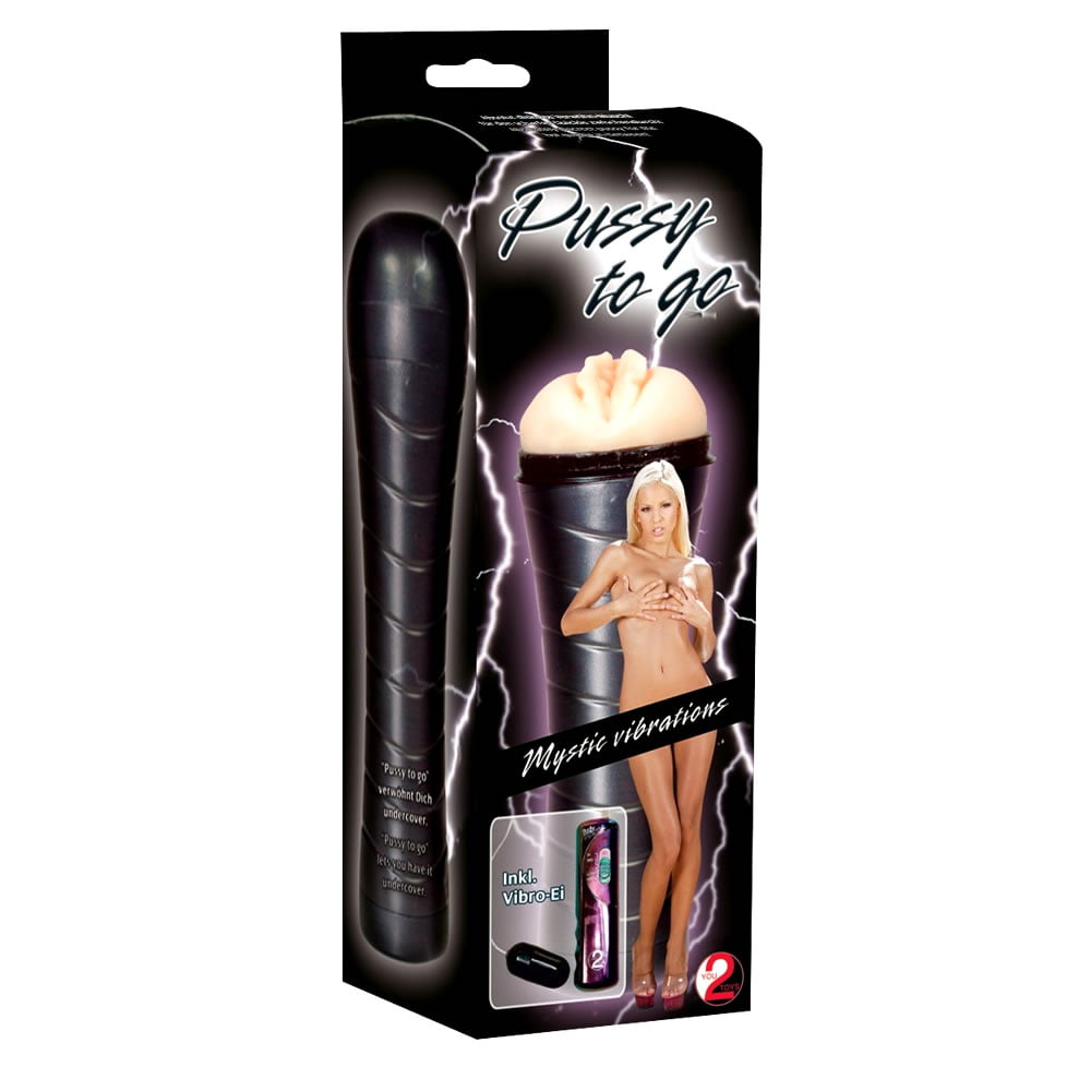 Pussy To Go - Masturbator med VibratorSort / Hud