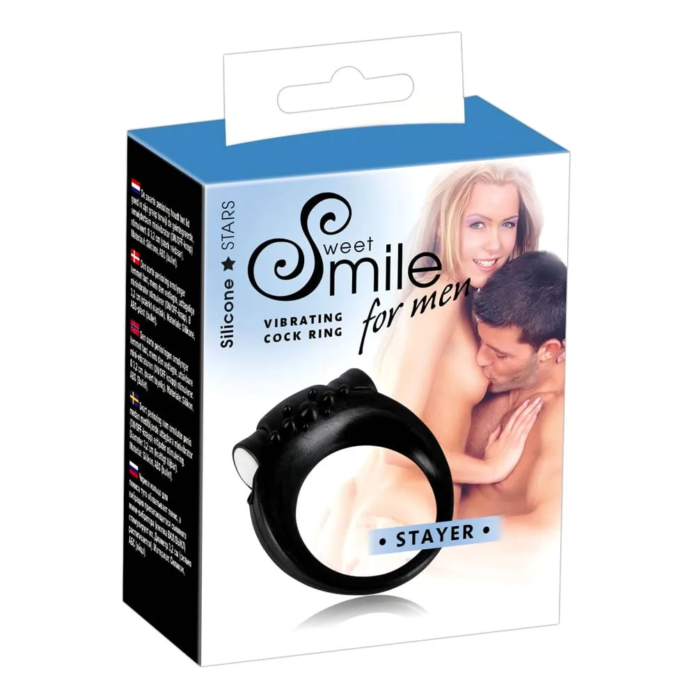 Sweet Smile Stayer Penisring med VibratorSort