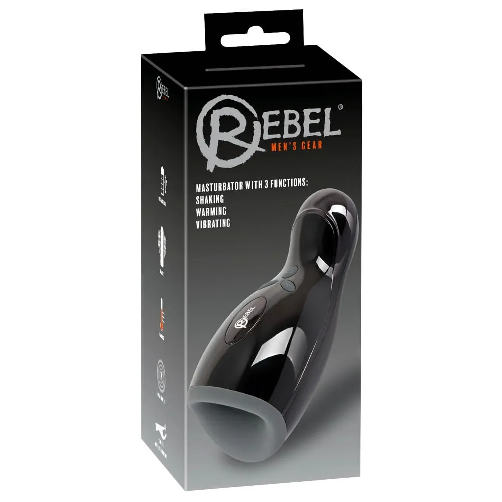 Rebel Masturbator med Vibrator og VarmeSort