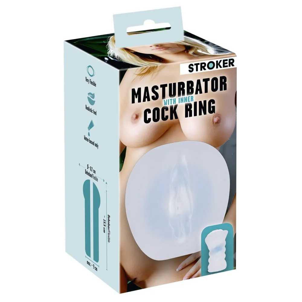 Stroker Masturbator med Indvendig PenisringTransparent
