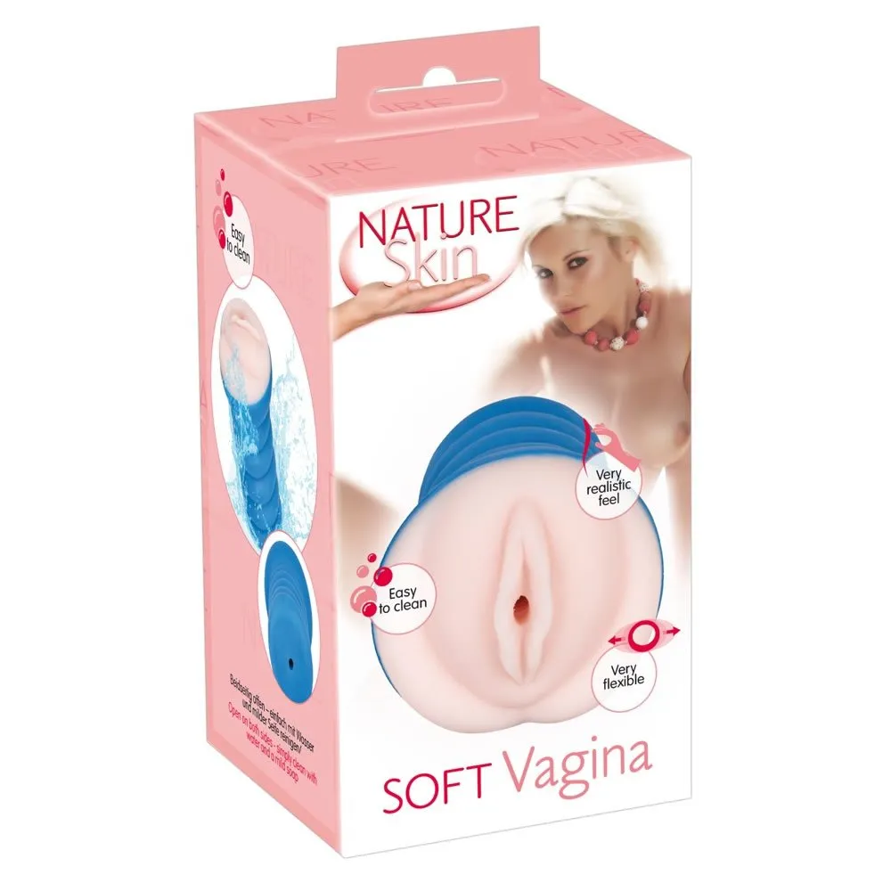 Nature Skin Soft Vagina MasturbatorHud / Blå