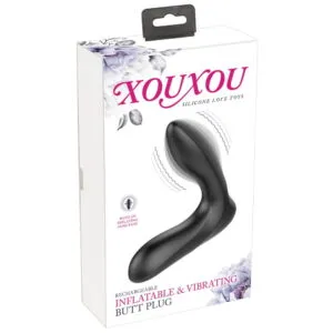 XOUXOU Oppustelig Prostata Anal Plug med Vibrator