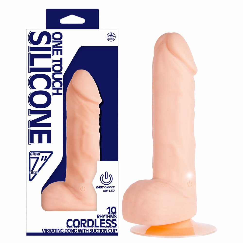 One Touch Silikone Vibrator 7Hudfarve