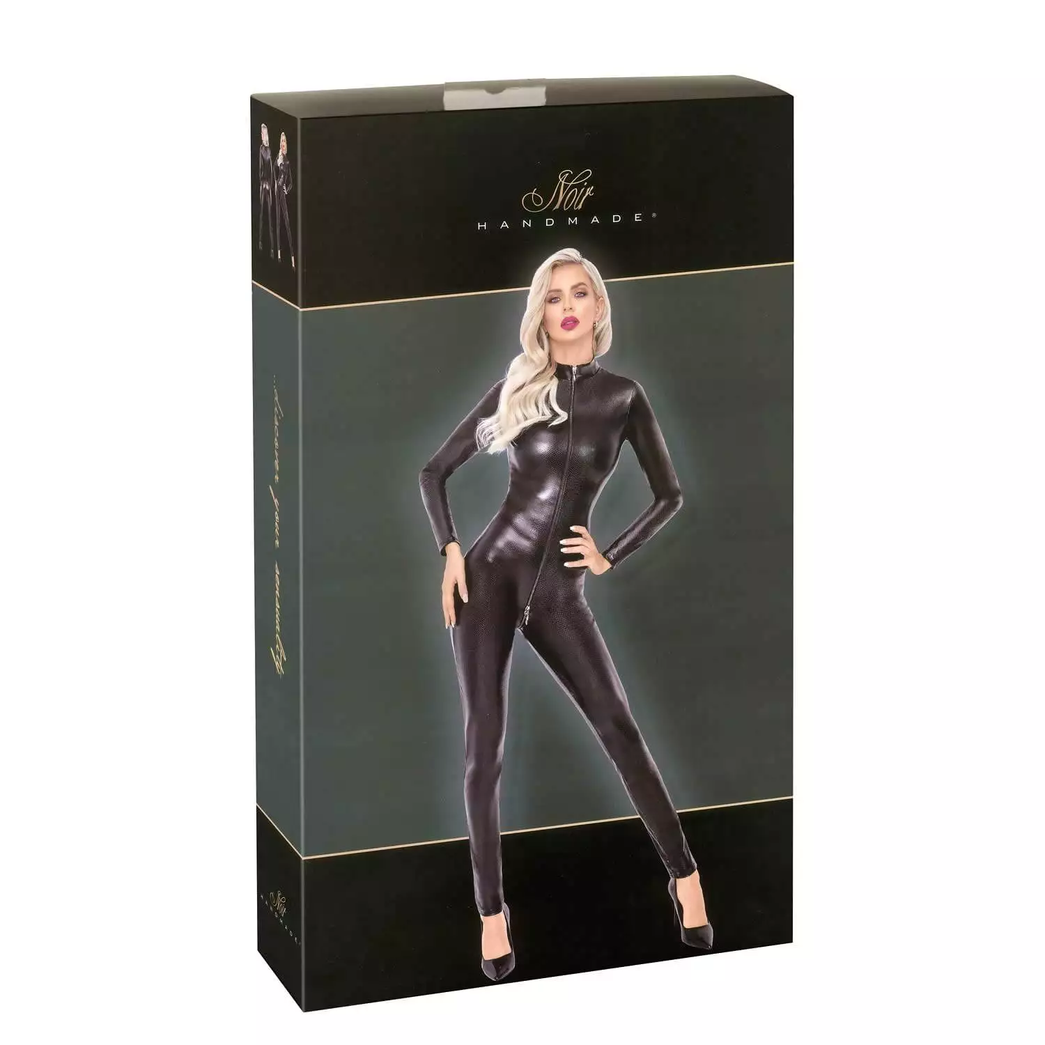 Noir Wetlook Jumpsuit med Slangeskind LookXL