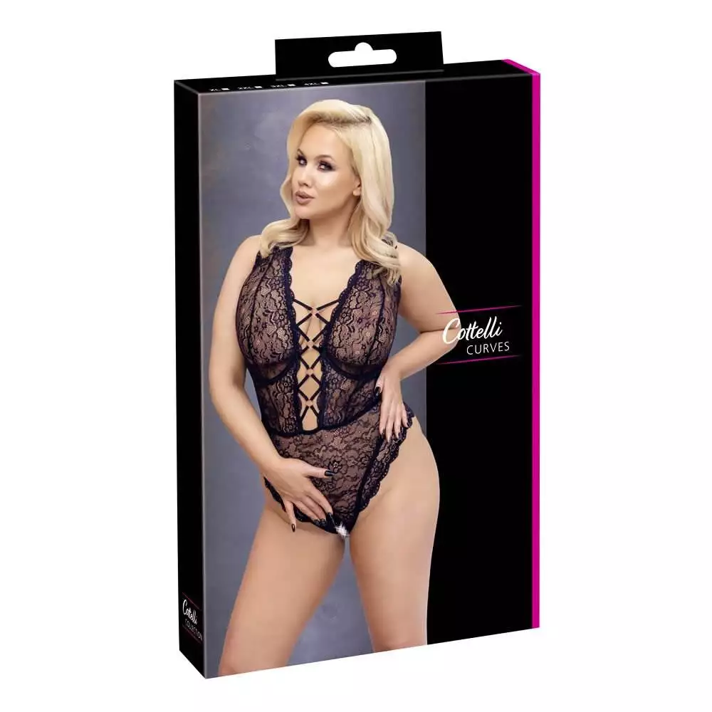 Plus Size Blonde Body med Stropper i Udskæringen95F / 2XL