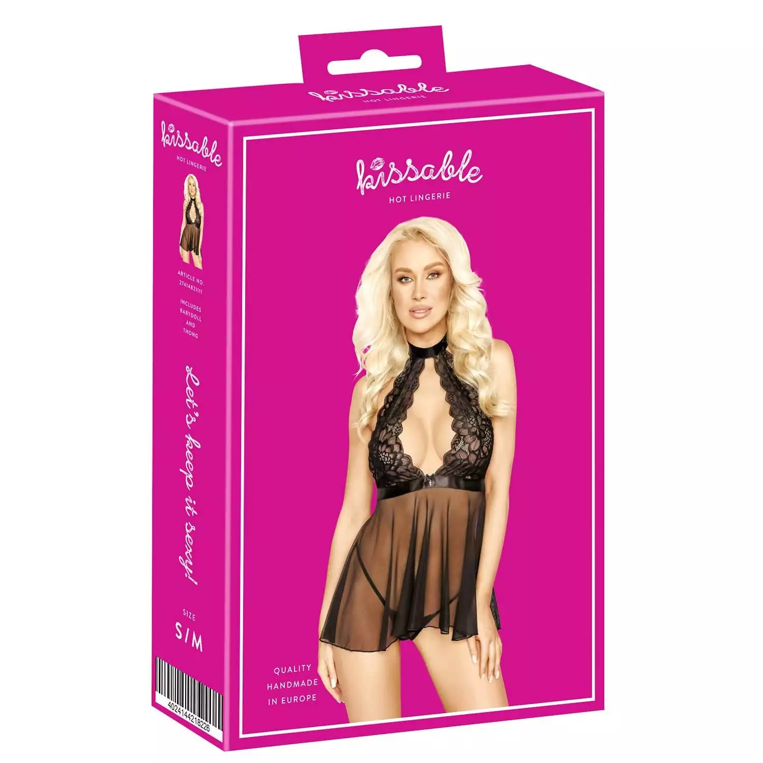Kissable Babydoll med G-strengL/XL