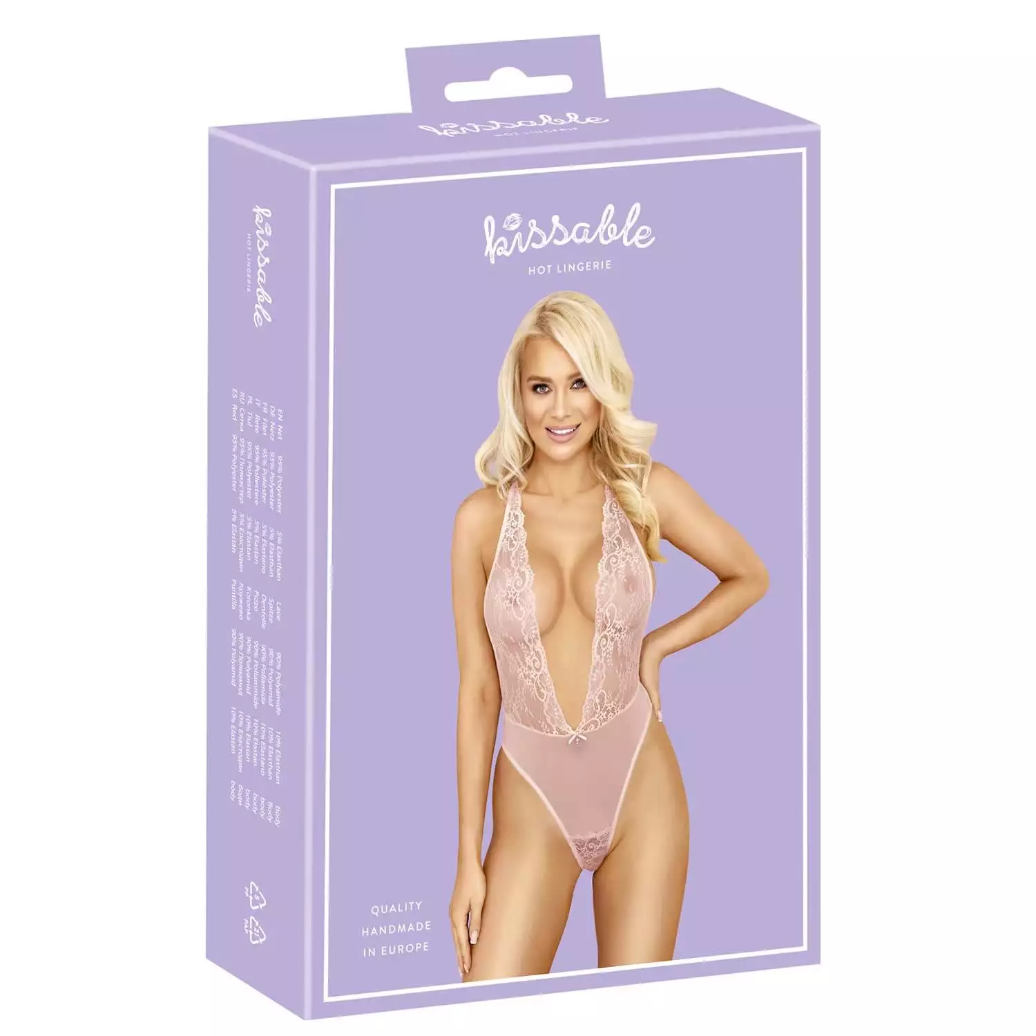 Kissable Blonde Body i RosaL/XL