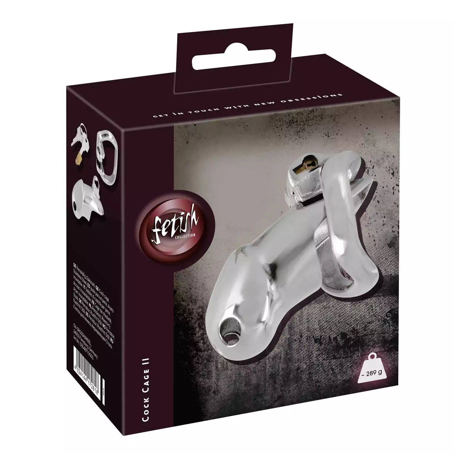 Cock Cage 2 - Kyskhedsbælte til Mænd af StålOnesize