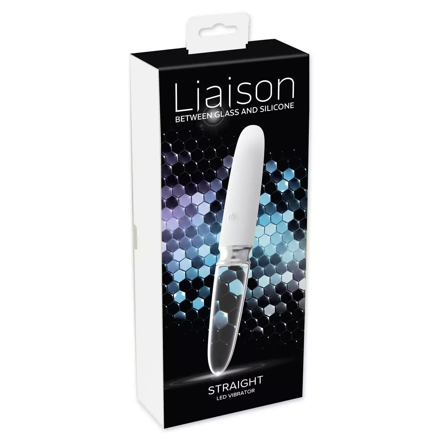 Liaison Straight Silikone og Glas Vibrator med LED LysHvid / Glas