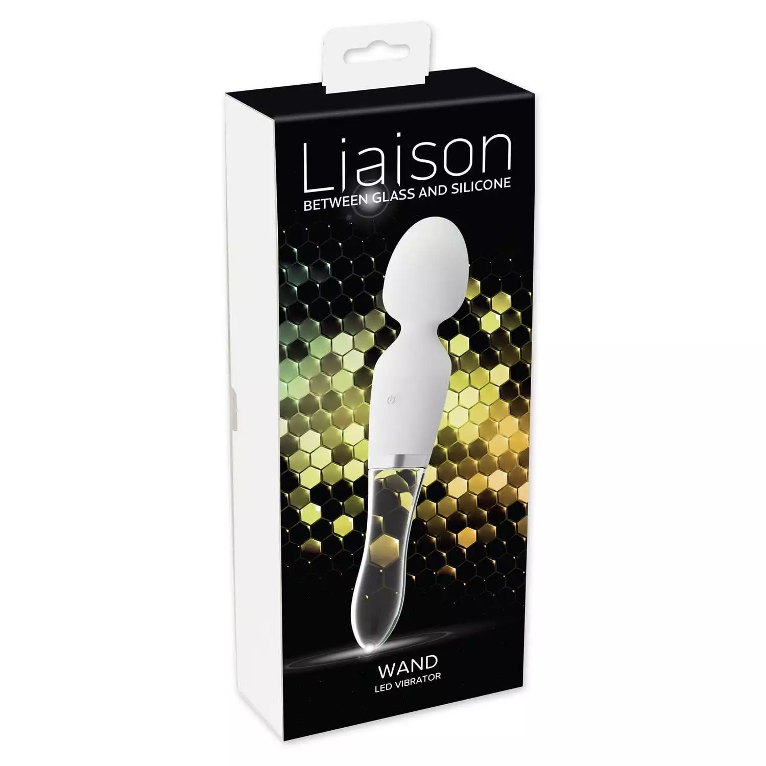 Liaison Wand Silikone og Glas Vibrator med LED LysHvid / Glas