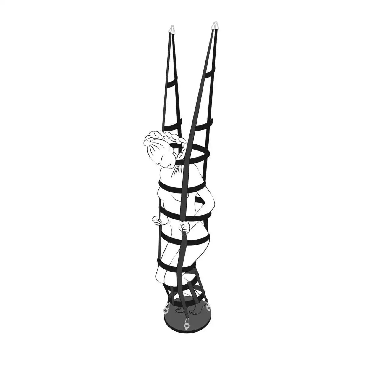 Bad Kitty Hanging Strap Cage - Bondage Bur - Billede 8