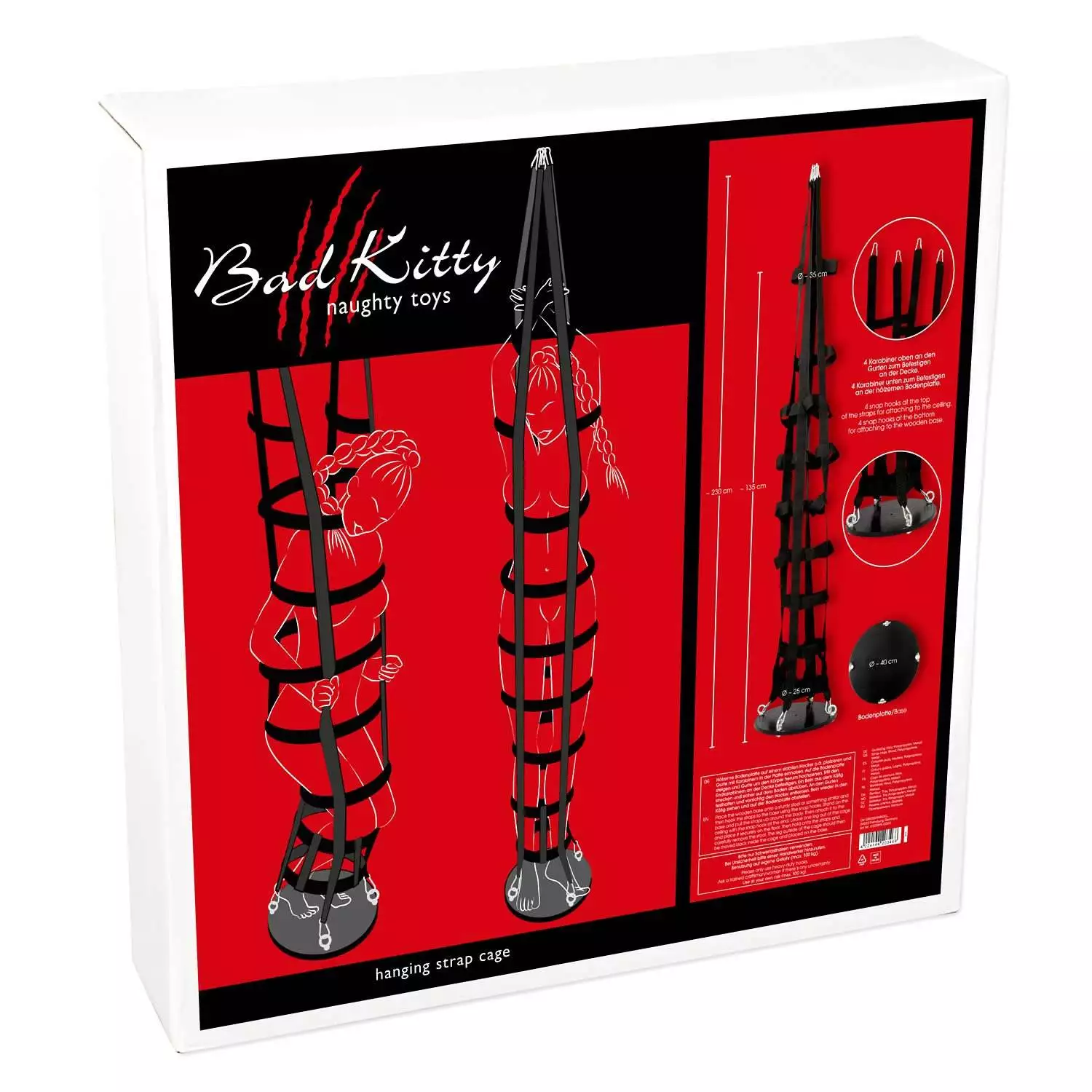Bad Kitty Hanging Strap Cage - Bondage Bur - Billede 12