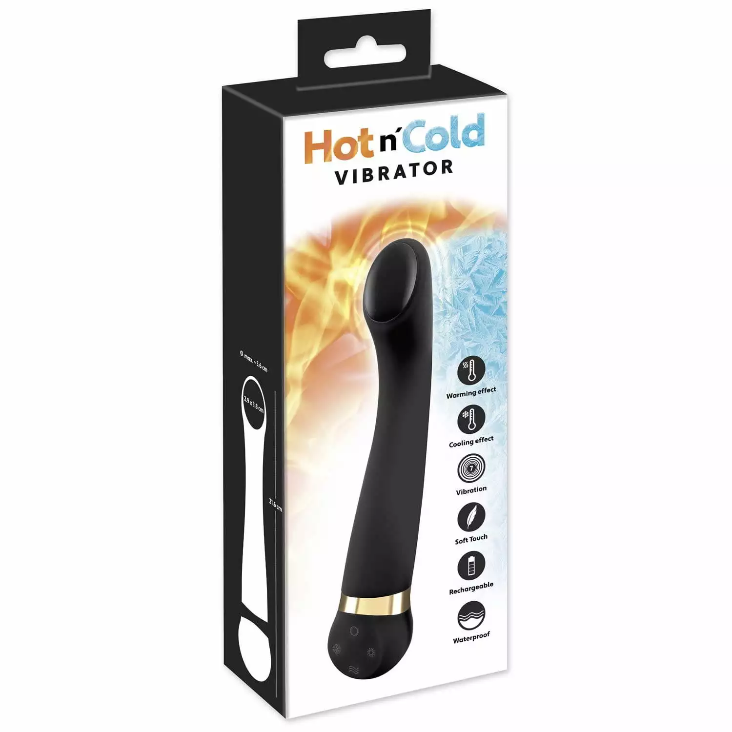 Hot N Cold Vibrator med varme og kulde funktionSort