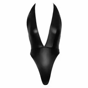 Wetlook Body med Dyb Udskæring