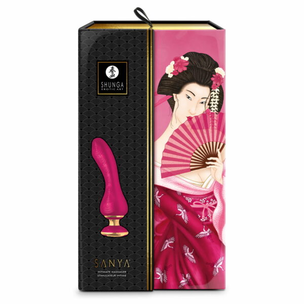 Shunga Sanya Vibrator med Ergonomisk GrebRød