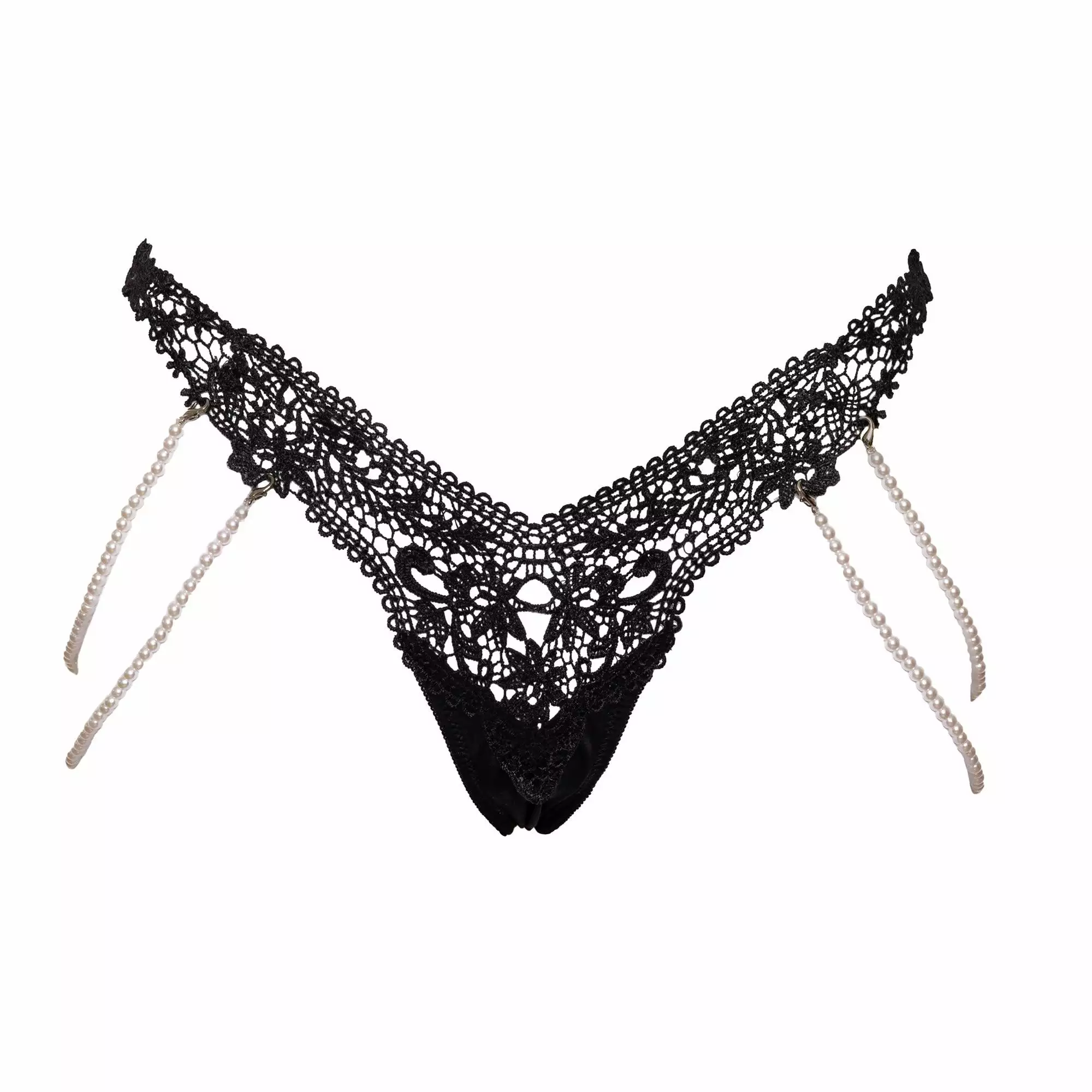 Broderet G-streng med Perlekæder - Billede 7