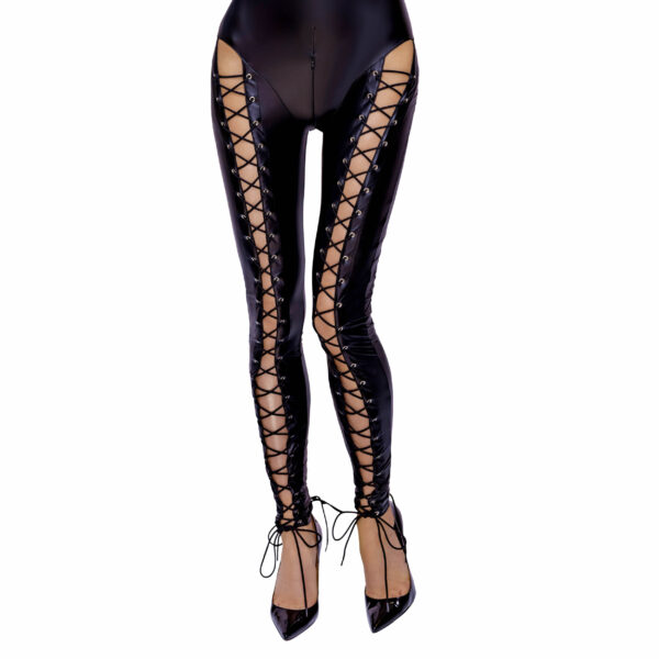Wetlook Catsuit med Snøredetaljer - Image 7
