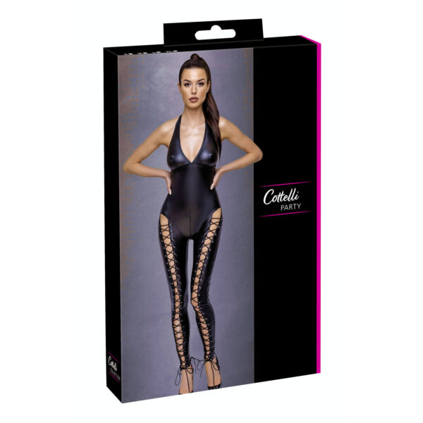 Wetlook Catsuit med Snøredetaljer - Image 13