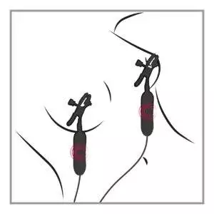 Fetish Fantasy Brystvorteklemmer med Vibrator