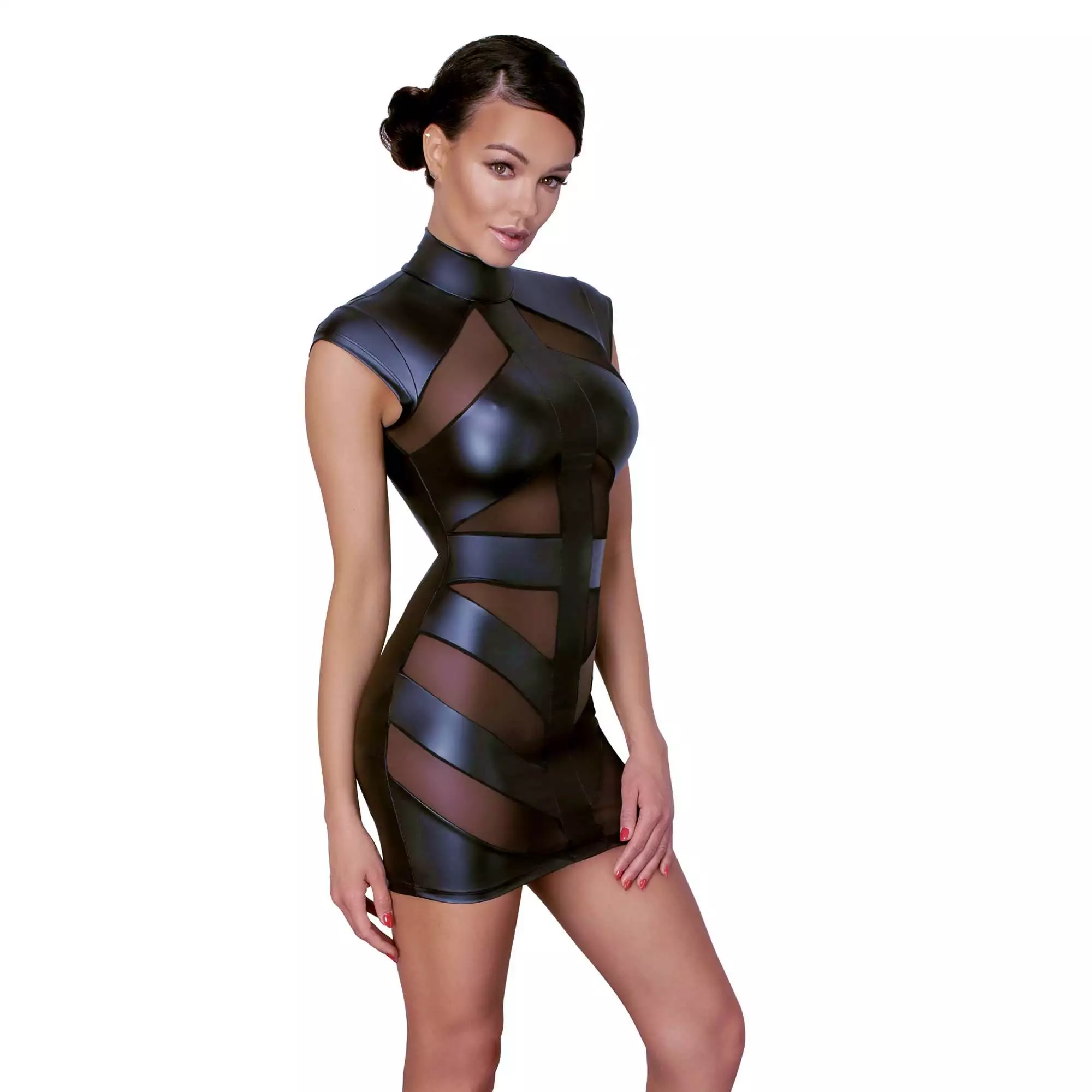 Wetlook Kjole med Nylon Indsatser - Billede 3