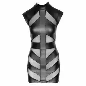 Wetlook Kjole med Nylon Indsatser