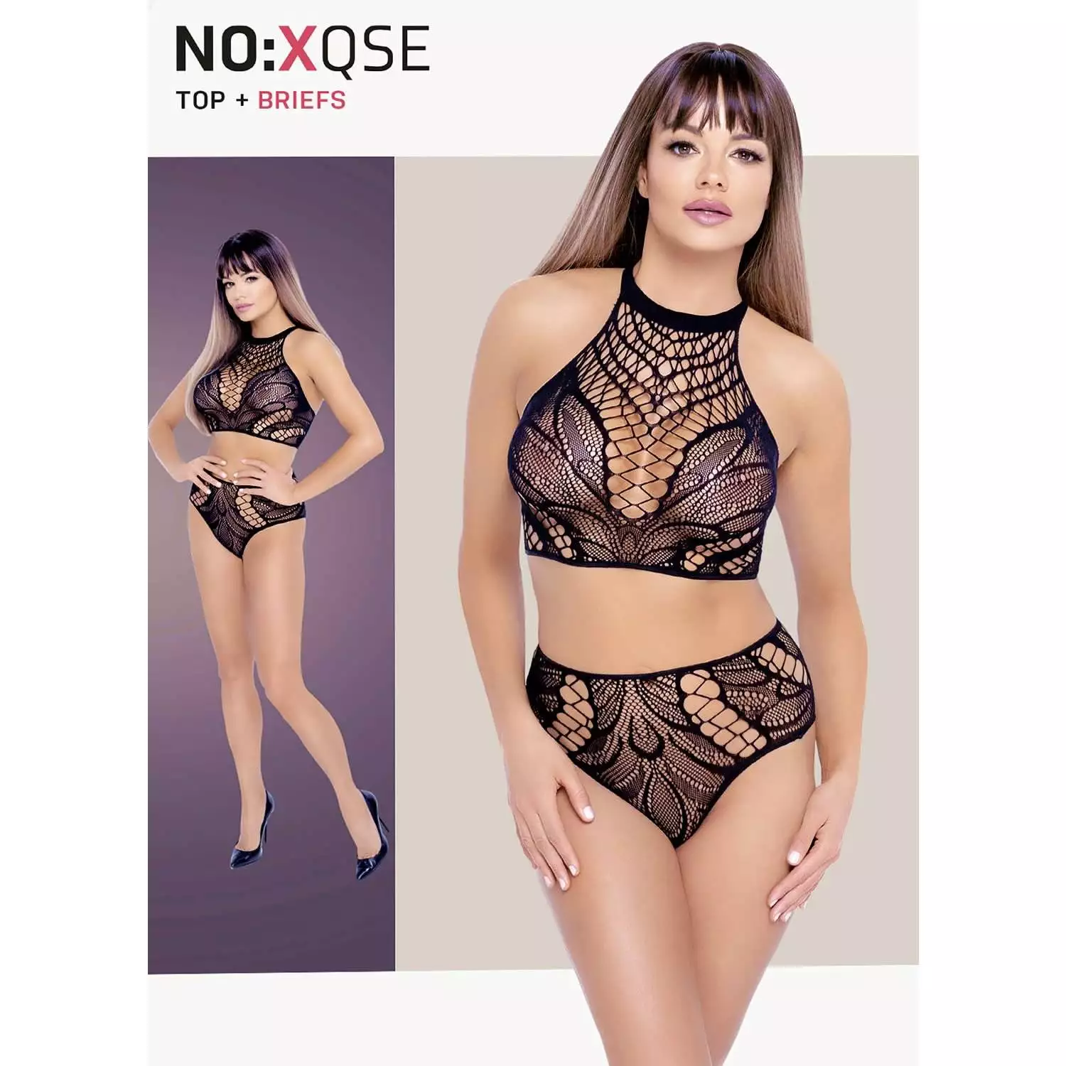 Net Top med Trusser i Blonde Look - Billede 9