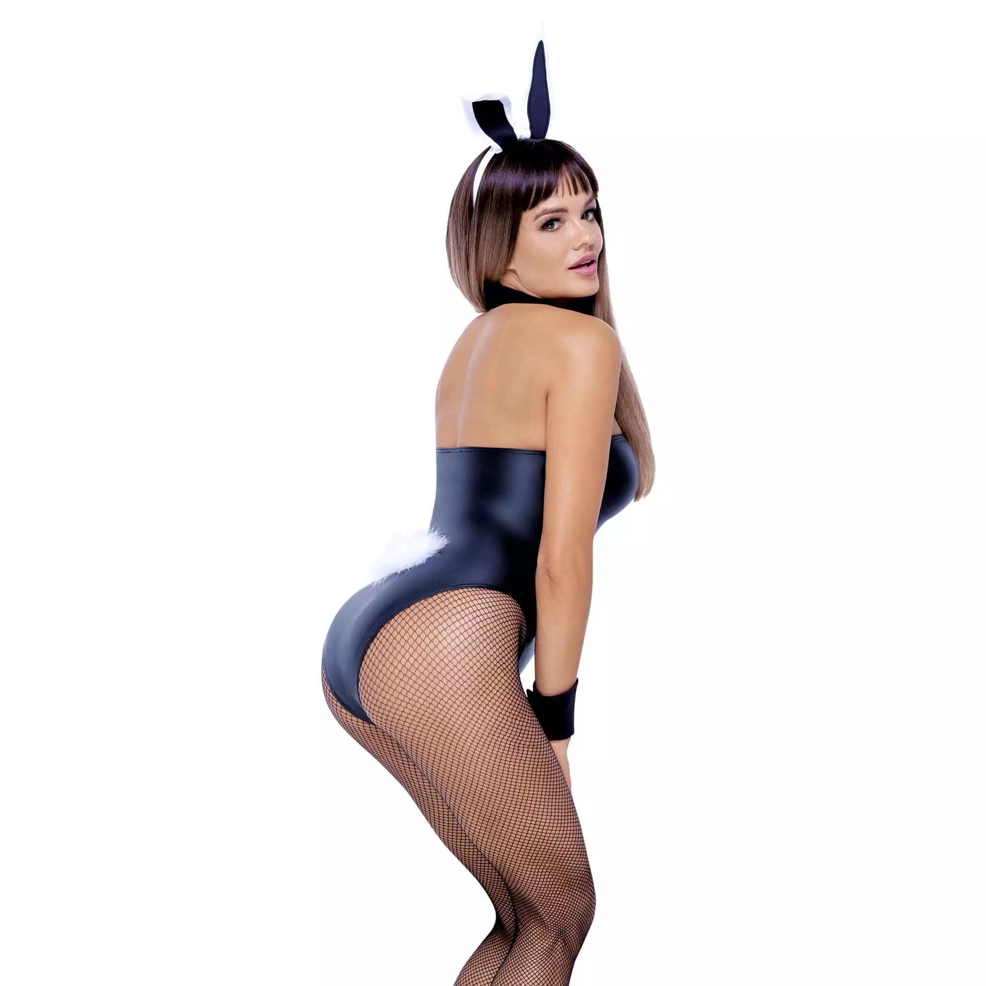 Wetlook Bunny Kostume med Body, Ører og Butterfly - Billede 6
