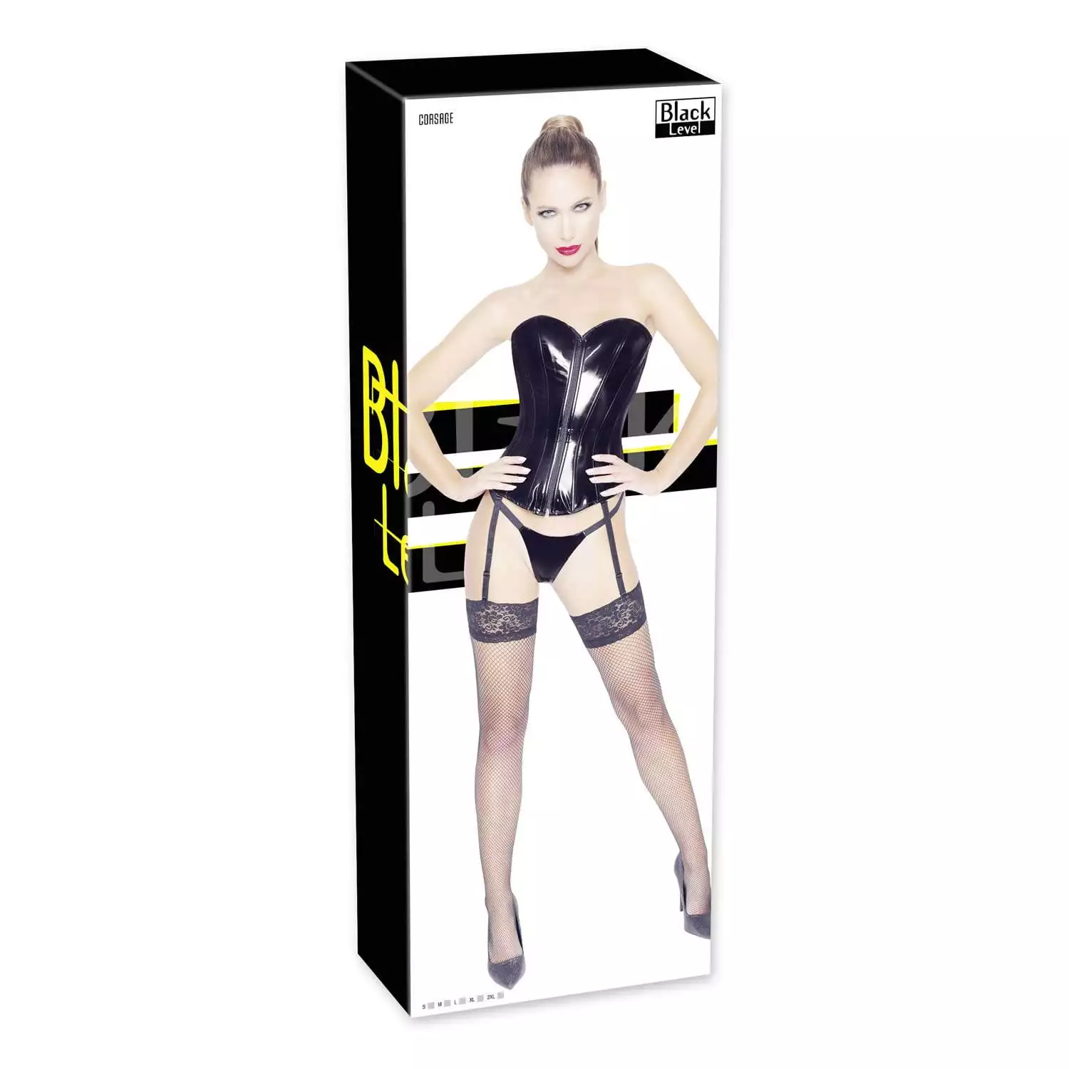 Vinyl Corsage med Strømpeholdere og G-streng - Billede 11