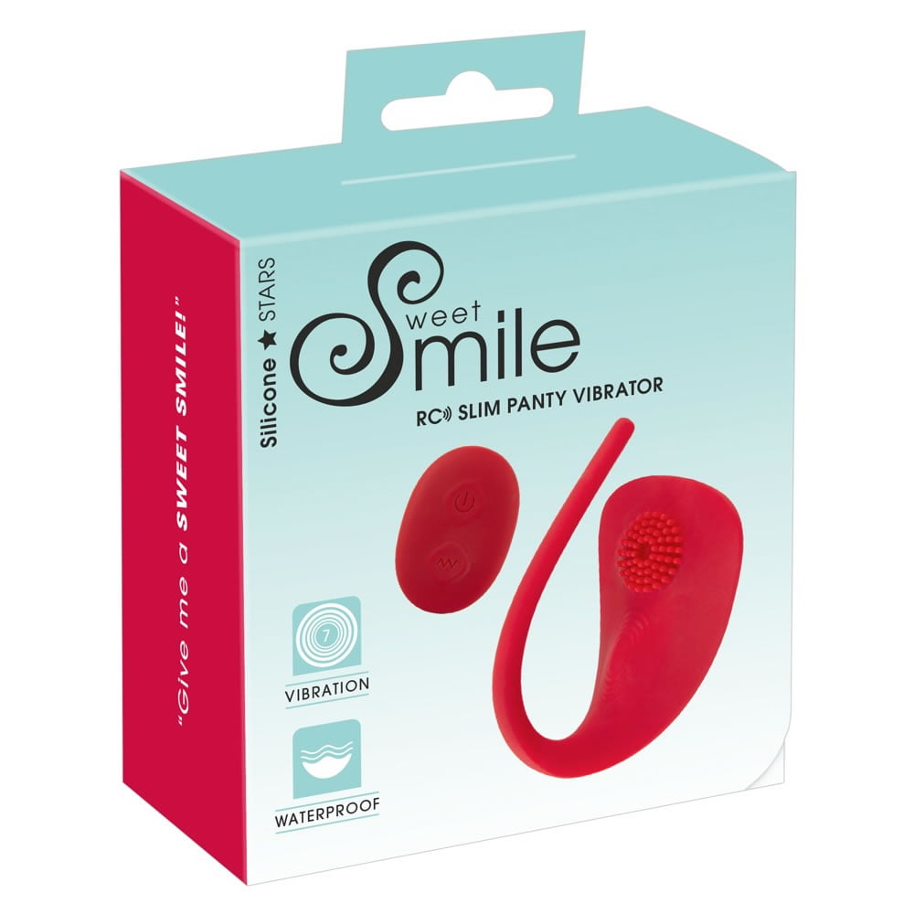 Sweet Smile Fjernbetjent Lay-on Trusse VibratorRød