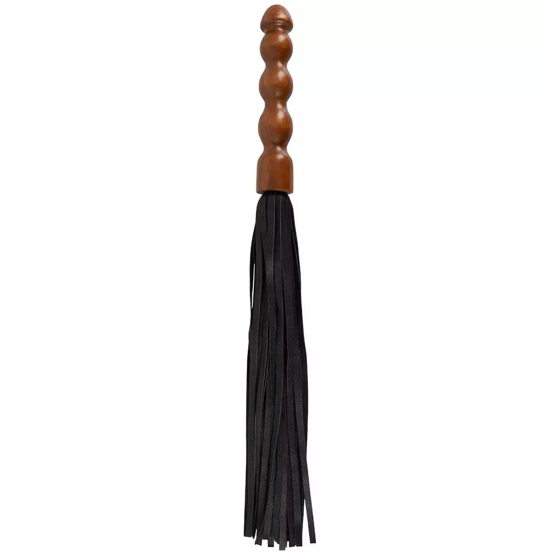 Læder Flogger Pisk med Træ Greb - Billede 3