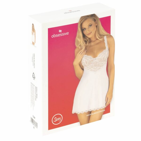 Obsessive Amor Blanco Hvidt Negligé med G-streng - Image 10