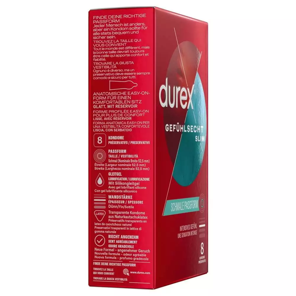 Durex Gefühlsecht Slim Slank Kondom - Billede 6