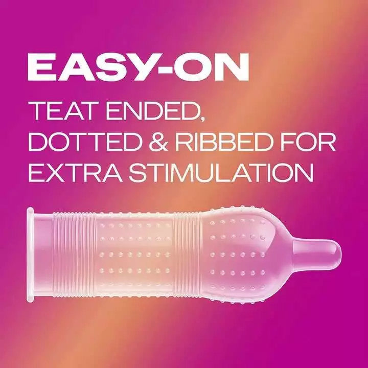 Durex Pleasure Me Kondom med riller og knopper - Billede 3