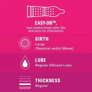 Durex Pleasure Me Kondom med riller og knopper