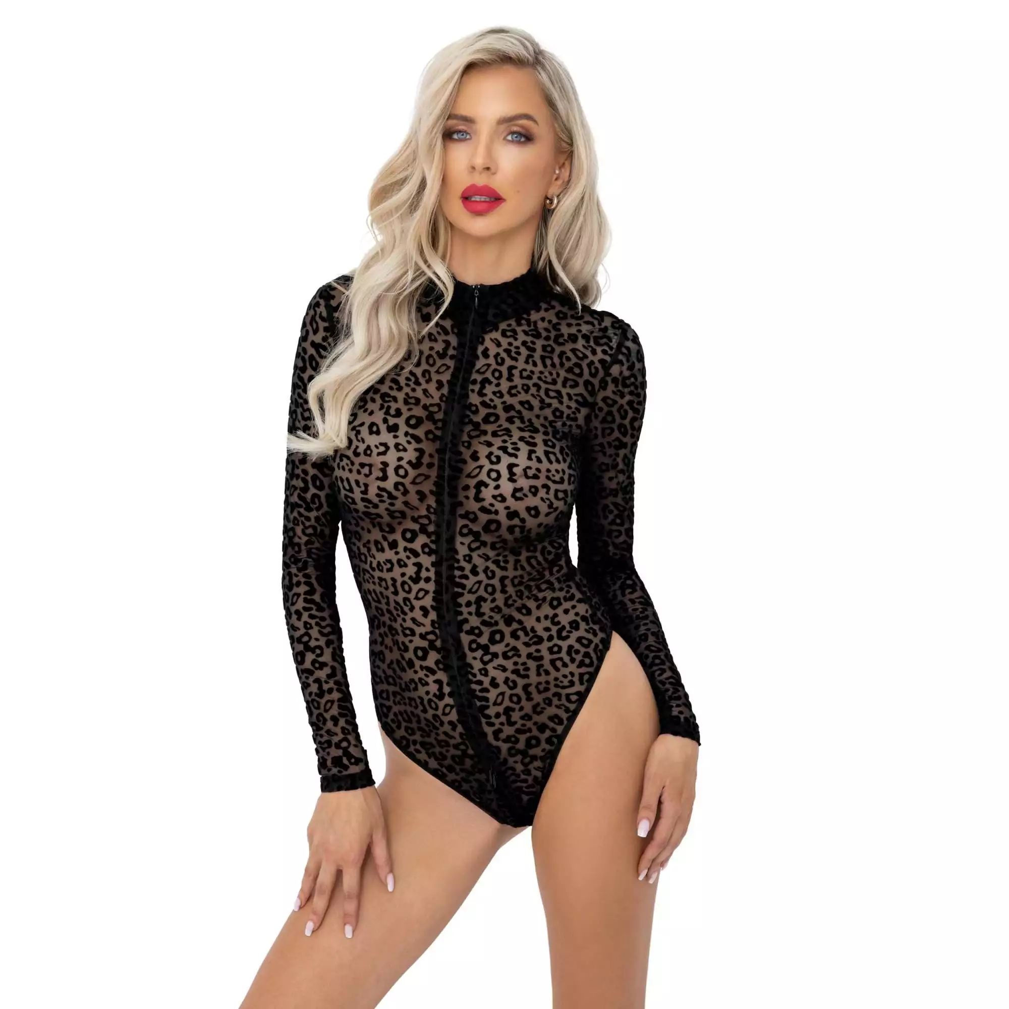 Noir Leopard Body med Blonde Krave - Billede 3