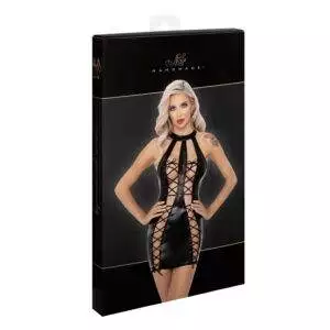 Noir Korset Wetlook Kjole med Snører