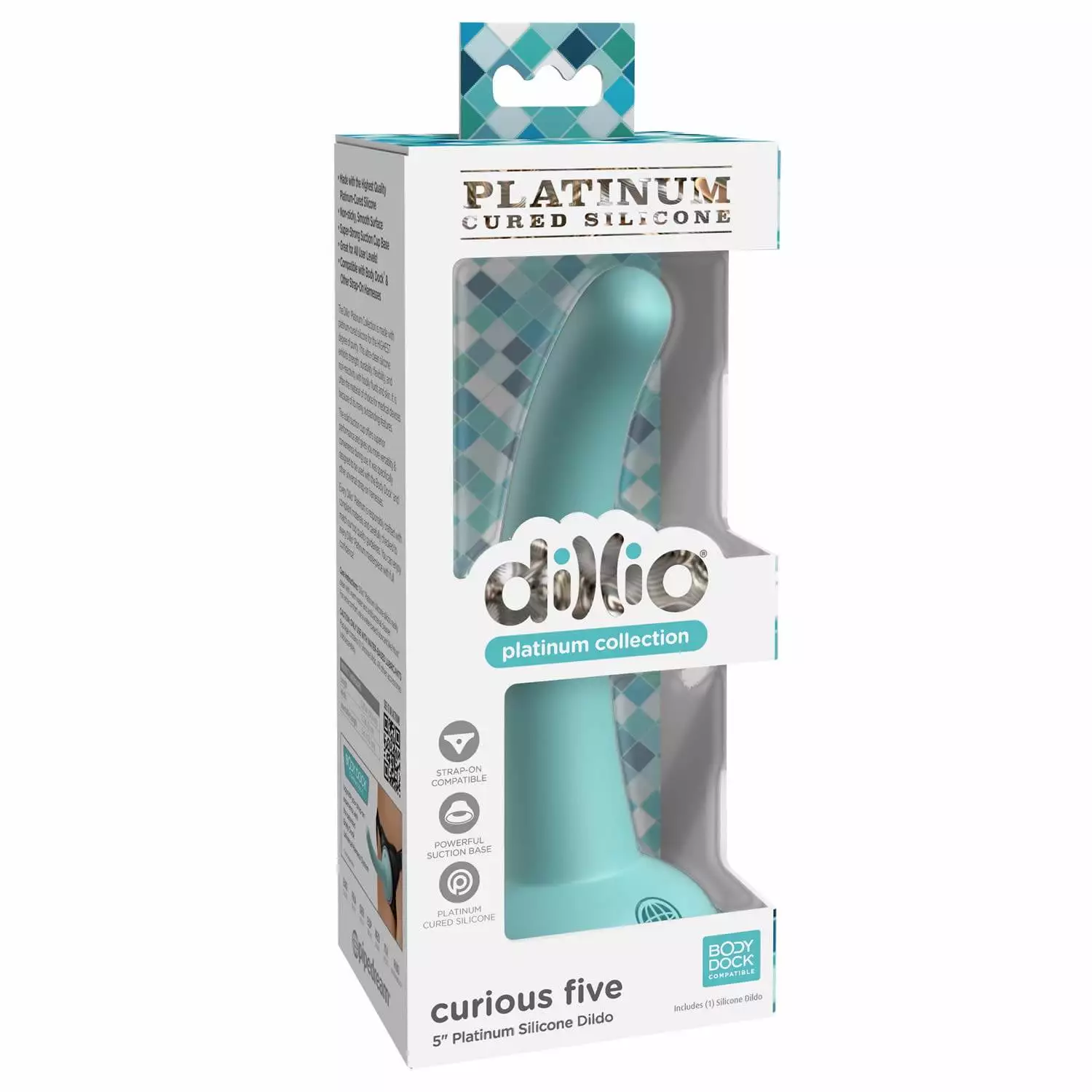 Dillio Platinum Curious Five Dildo med SugekopTurkis