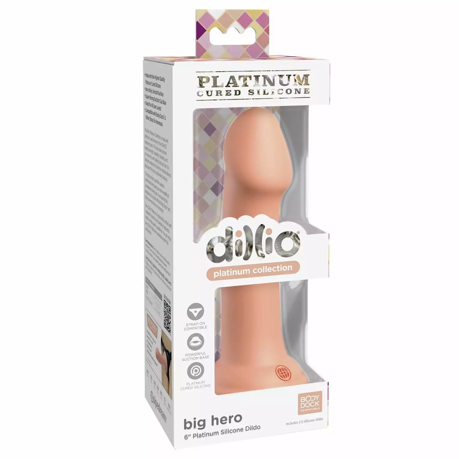 Dillio Platinum Big Hero Dildo med Sugekop - Billede 2