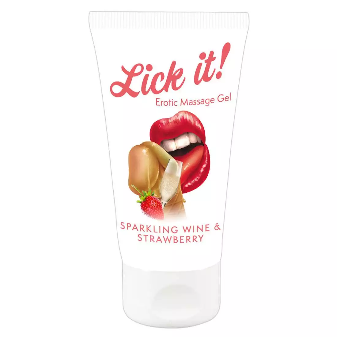 Lick-it Jordbær og Champagne Massage Olie